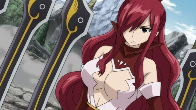 Erza Scarlet Erza Scarlet (??????????, Eruza Suk?retto) is a nineteen-year-old S-Class swordswoman of Fairy Tail who is nicknamed